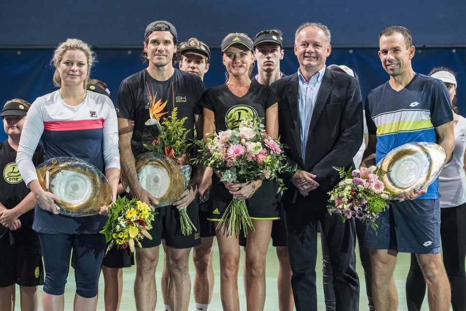 Kim Clijstersová,Tommy Haas, Daniela Hantuchová, Andrej Kiska a Dominik Hrbatý
